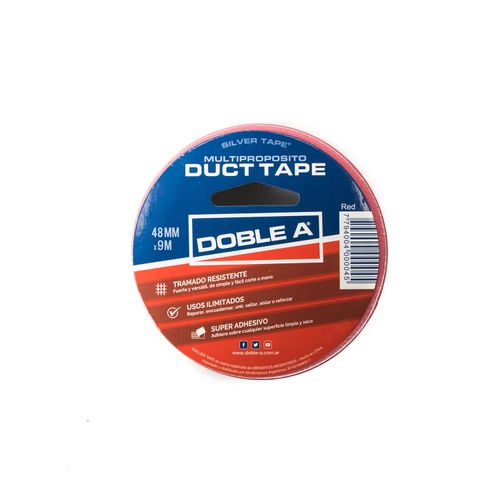Cinta Multipropósito Duct Tape Rojo 9 Metros