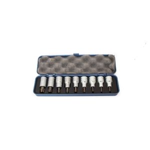 Juego De Tubos Encastre 1/2" Punta Torx 9 Piezas