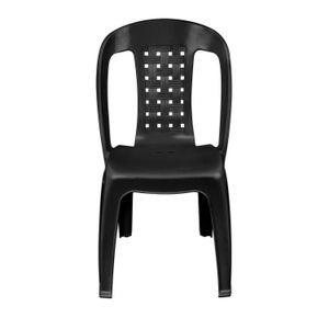 Silla Negra Plástica Reforzada Apilable