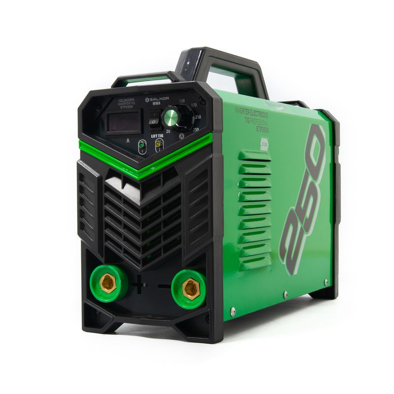 Soldadora Inverter Kroner Tig - Mma 250 Amp (2 En 1) Calidad Profesional  Premium + Máscara Fotosensible Verde