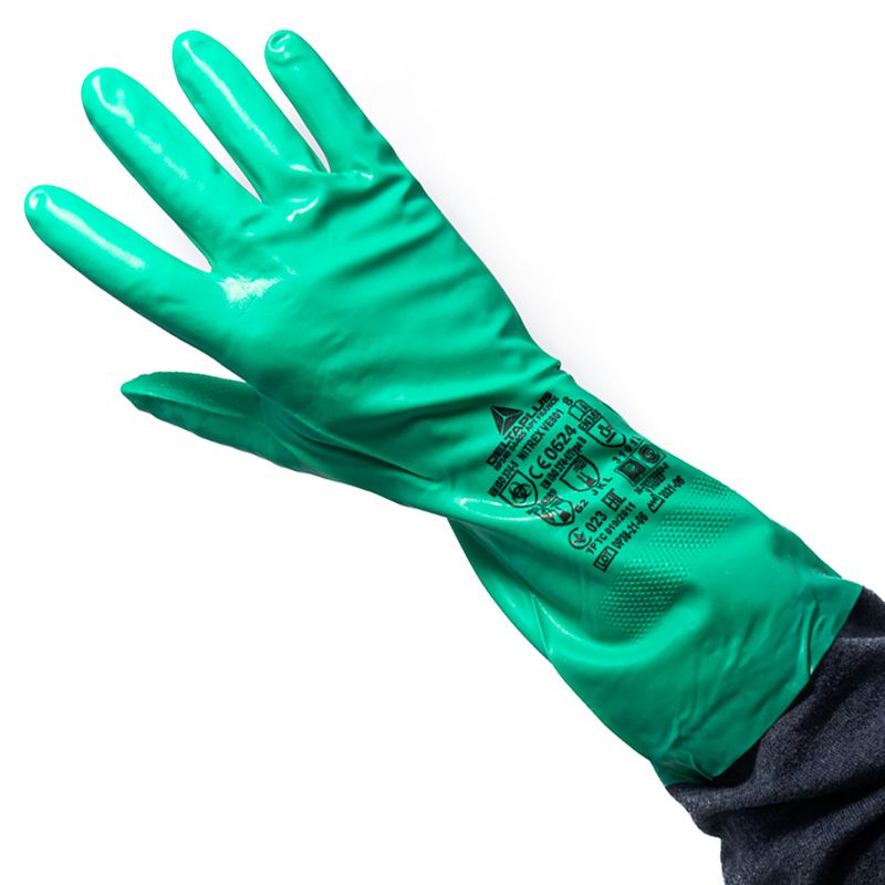 Guantes Nitrilo Diamantados Verdes Extrafuertes