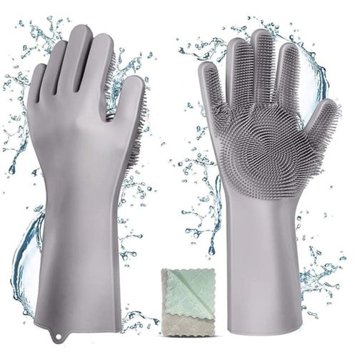 Guantes Silicona Esponja Lavaplatos Mascota Cocina
