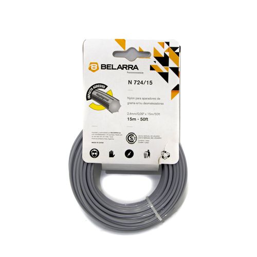 Tanza nylon para desmalezadora 2,4mm