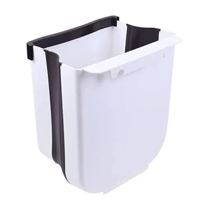 Cubo de basura plegable reutilizable, accesorios de coche con banda  elástica colgante para consolas de asiento trasero - AliExpress