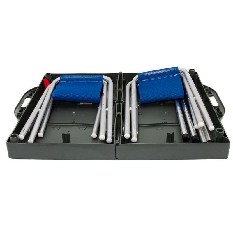 Set De Mesa Plegable Con Bolsillo Lateral + 4 Bancos Kushiro