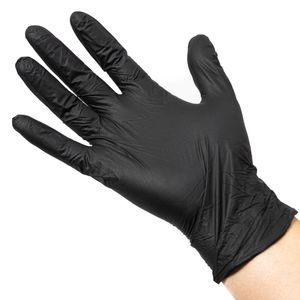 Guantes Descartables Negros De Nitrilo