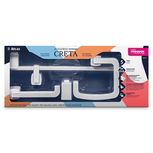 Kit Accesorios De Baño Plástico 5 Piezas