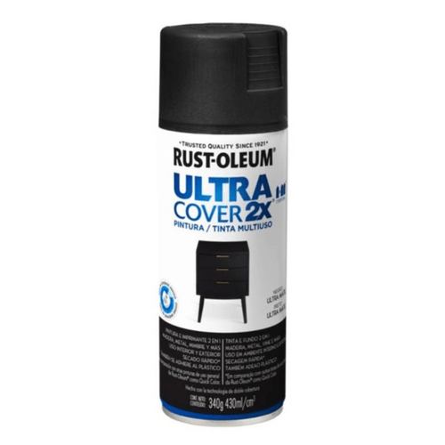 Pintura Multiuso en Aerosol Acabado Ultra Mate Color Negro