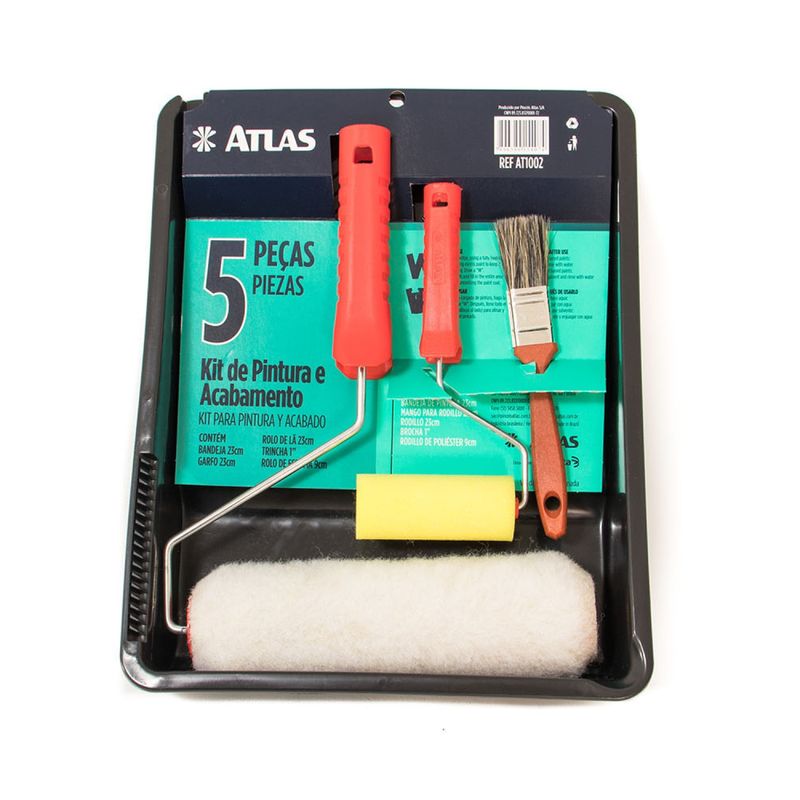 Kit para pintar con rodillo pintura plástica 5 Piezas