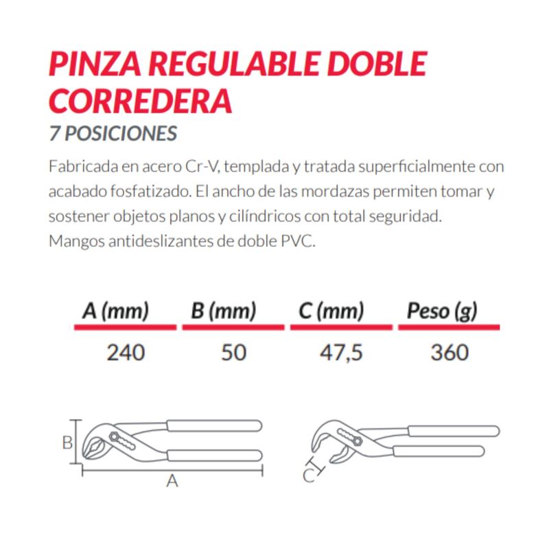 Pinza Pico Loro 10/250mm - Ferretería COLOR SUR SRL