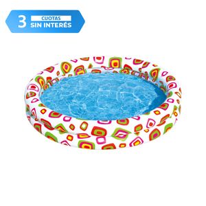 Pileta Inflable Kids 2 Anillos 122 x 25 Cm. 158 Litros