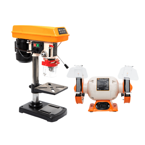 Combo Taller Amoladora De Banco 6" + Taladro De banco 13Mm
