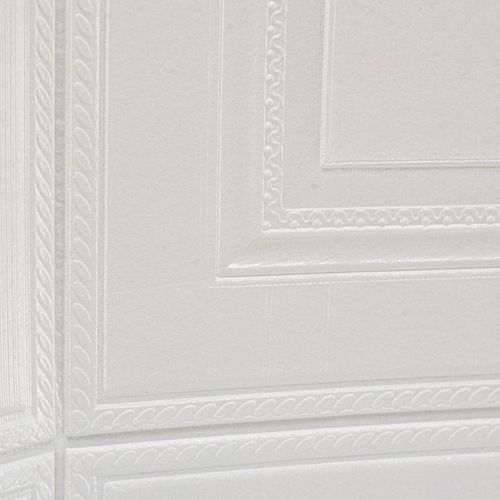 Placa 3d Vinilo Autoadhesivo Pared  Cuadricula blanca 70 x 70