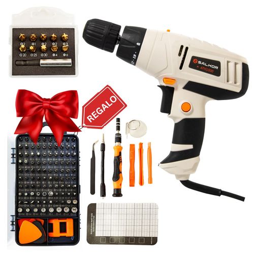 Combo Atornillador 10Mm + Set Puntas 11 Pz + Set Para Celular