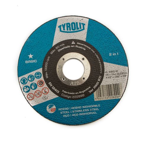 Disco Plano Basic De Corte 115 x 1 x 25Uds