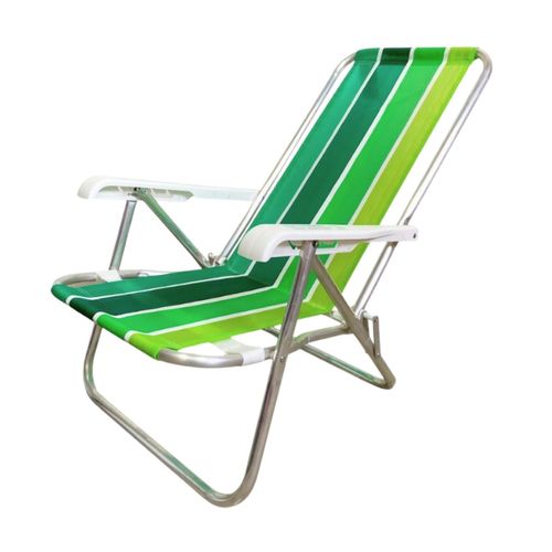 Reposera Reforzada De Aluminio 5 Posiciones Tricolor