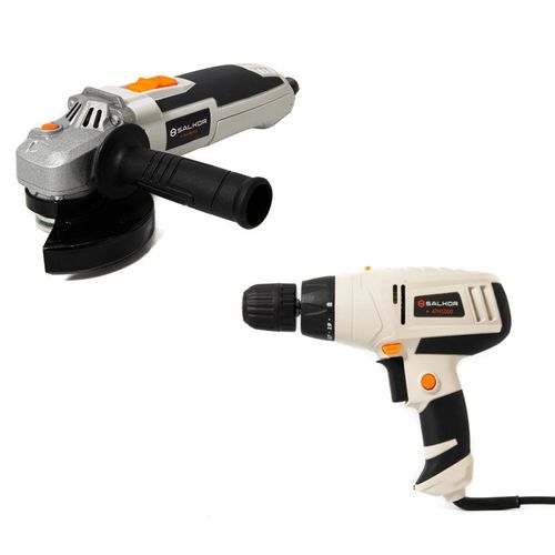 Combo Taladro Atornillador 10Mm + Amoladora Angular 115 Mm