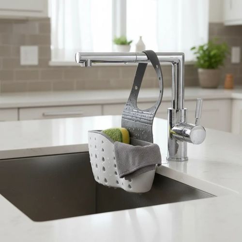 Porta Esponja Organizador Bacha Cocina Colgante Verde Agua