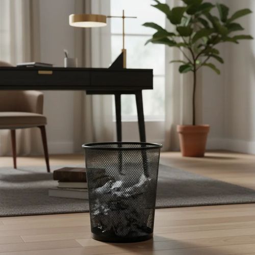 Cesto De Basura Papelero Tarro Metálico 10L