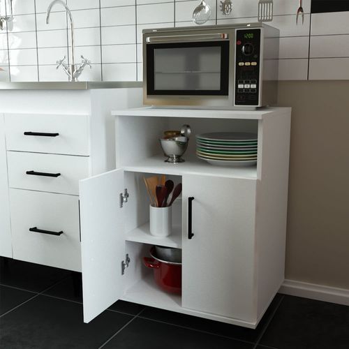 Mueble Organizador Para Microondas Blanco