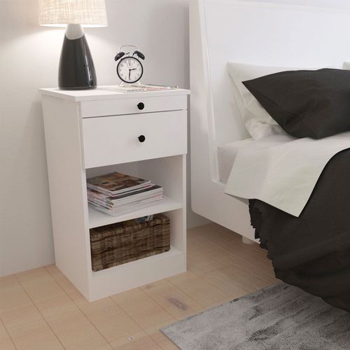 Mesa De Luz Desayunador Mueble Organizador Blanca