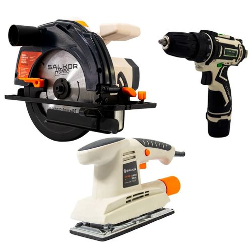 Combo Sierra Circular + Lijadora Orbital + Taladro Atornillador.